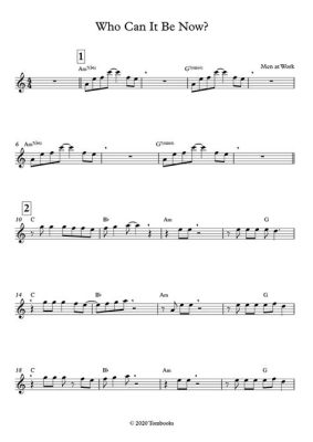 who can it be now saxophone sheet music